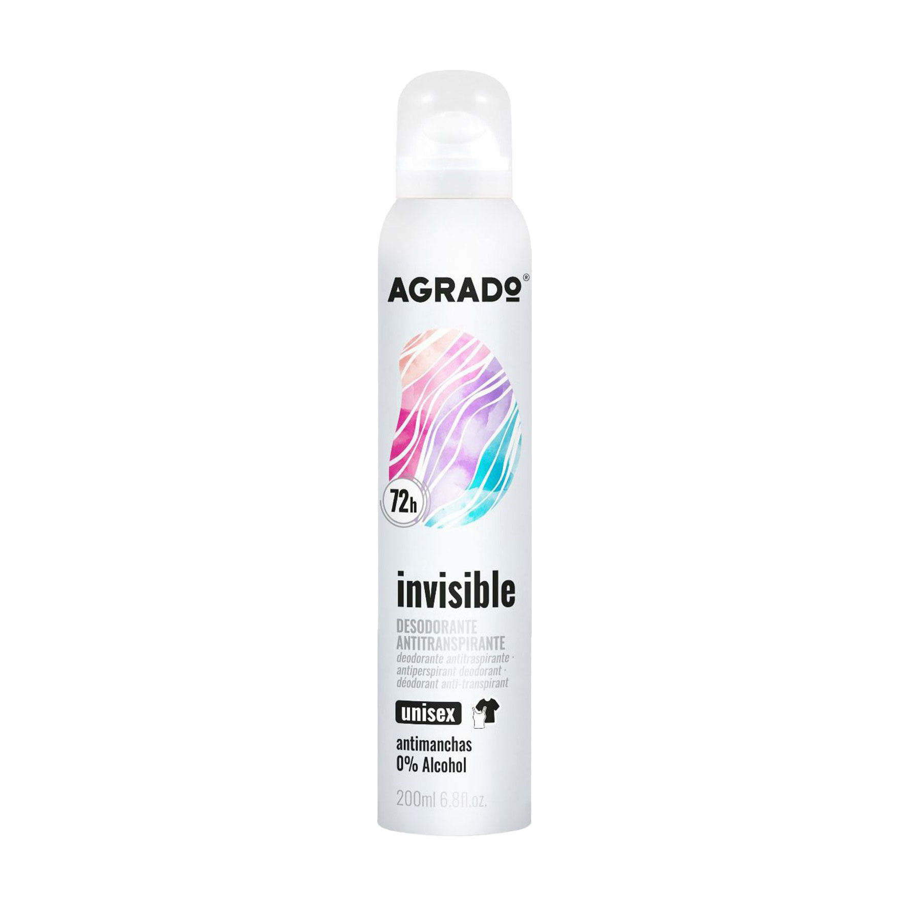 Дезодорант-спрей Agrado Invisible 72h Deodorant Spray унісекс, 200 мл